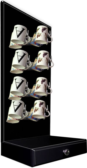 black cup hanger unit