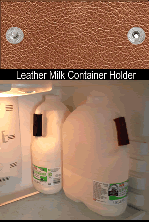milk container leather grip
